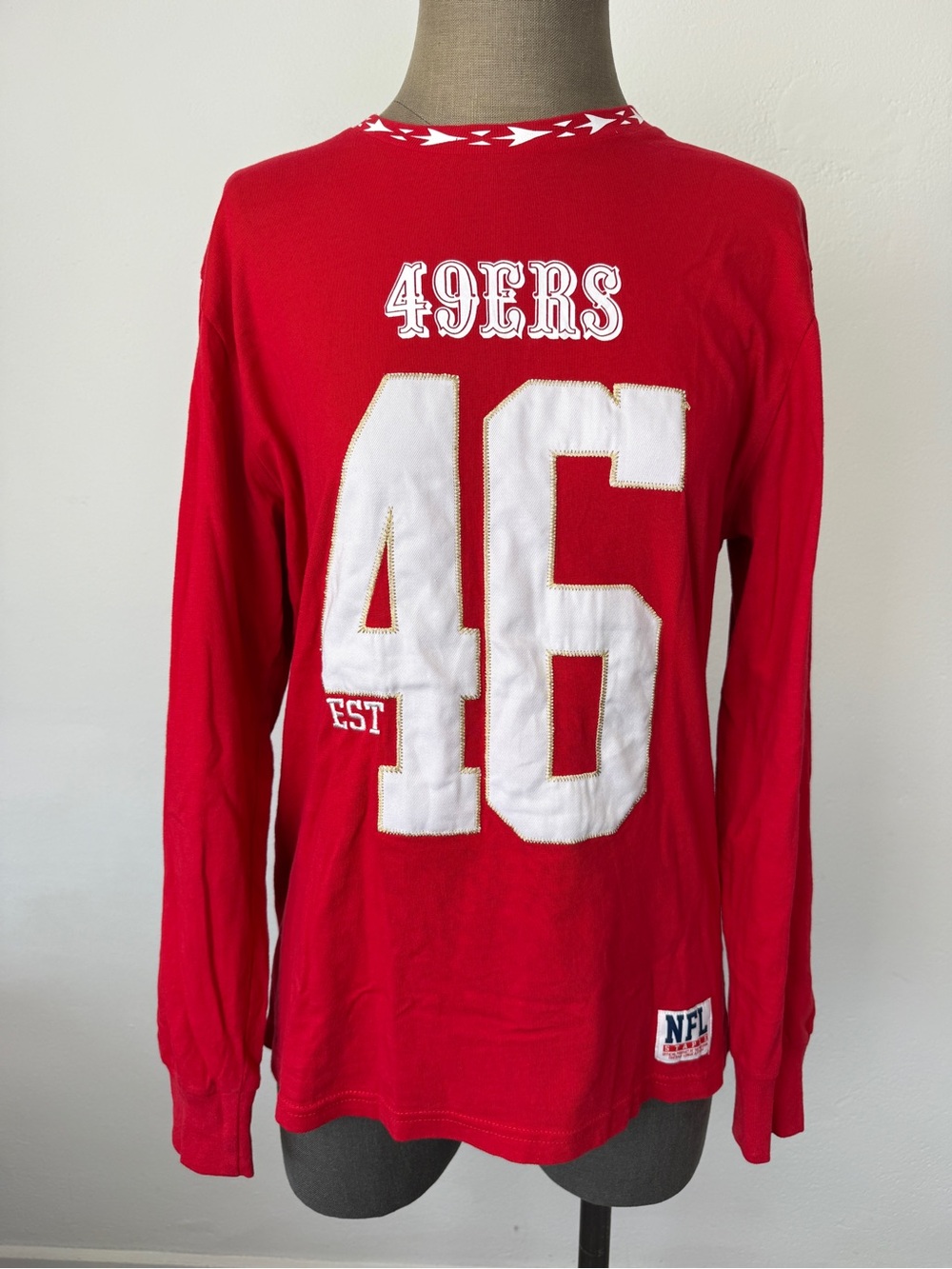 NFL x Staple Size S San Francisco 49ers Core Team Red Long Sleeve T-Shirt